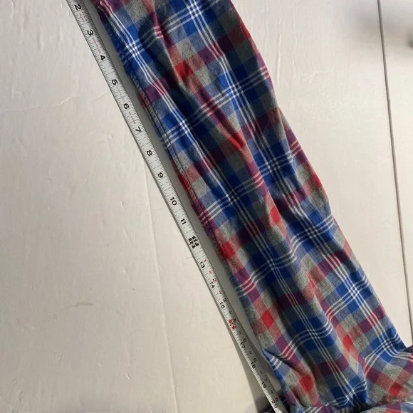 Vince Blue Plaid Long Sleeve Button Down Shirt Large - Picture 8 of 10